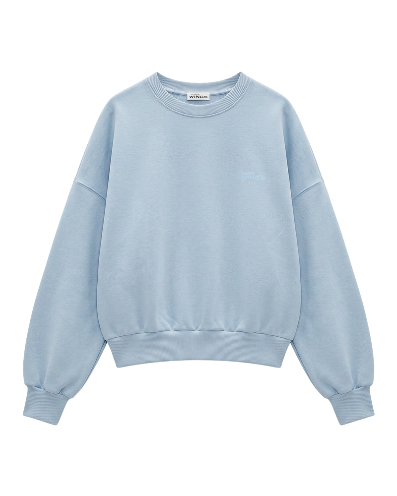 Damska bluza CREWNECK oversize UNLEASH WINGS PASTEL BLUE