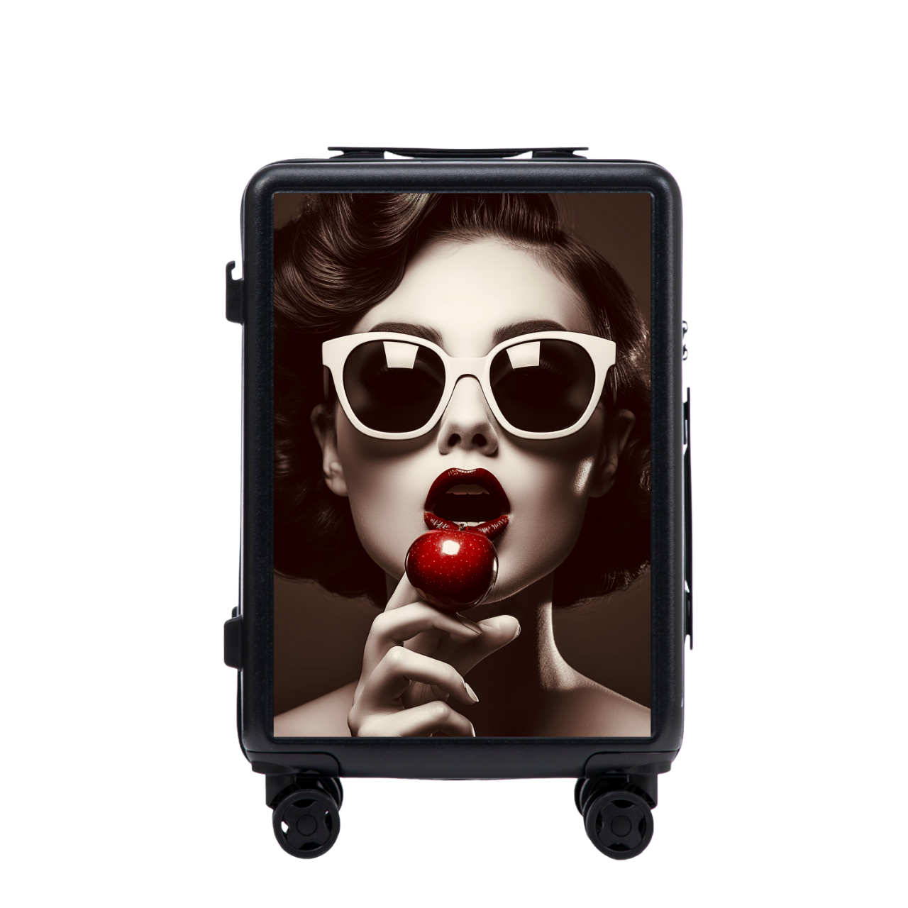 Walizka kabinowa Wings ABS+ 20" Customized BLACK CHERRY