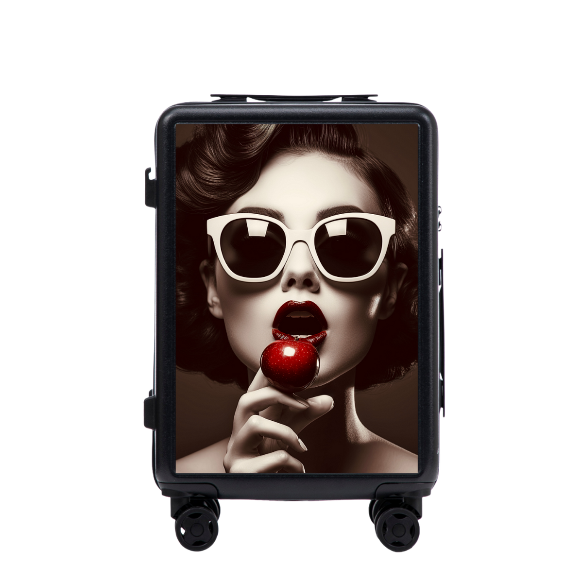 Walizka kabinowa Wings ABS+ 20" Customized BLACK CHERRY