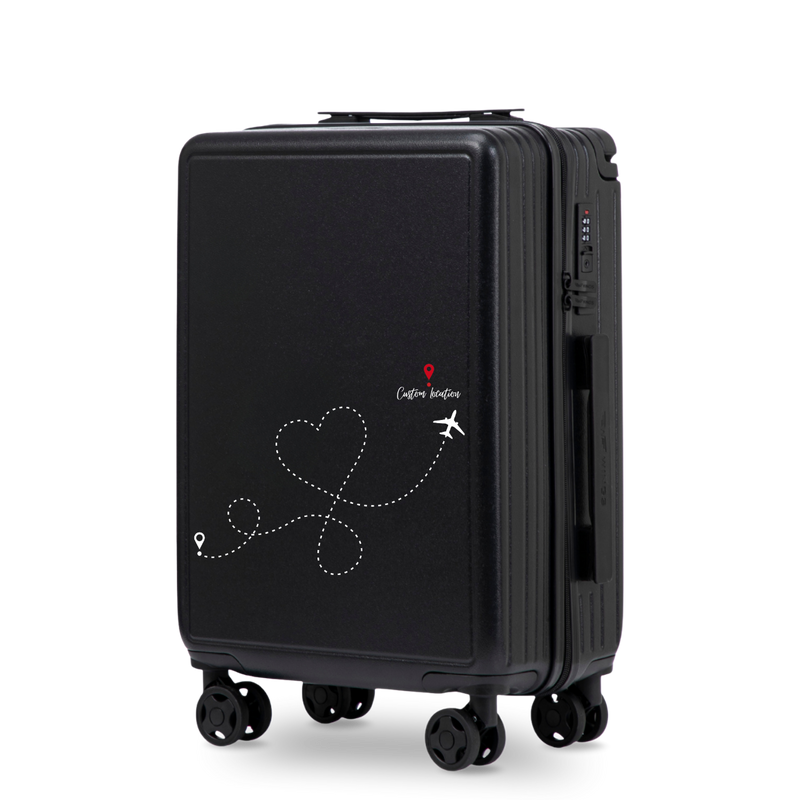 Walizka kabinowa Wings ABS+ 20" Customized BLACK TRAVEL