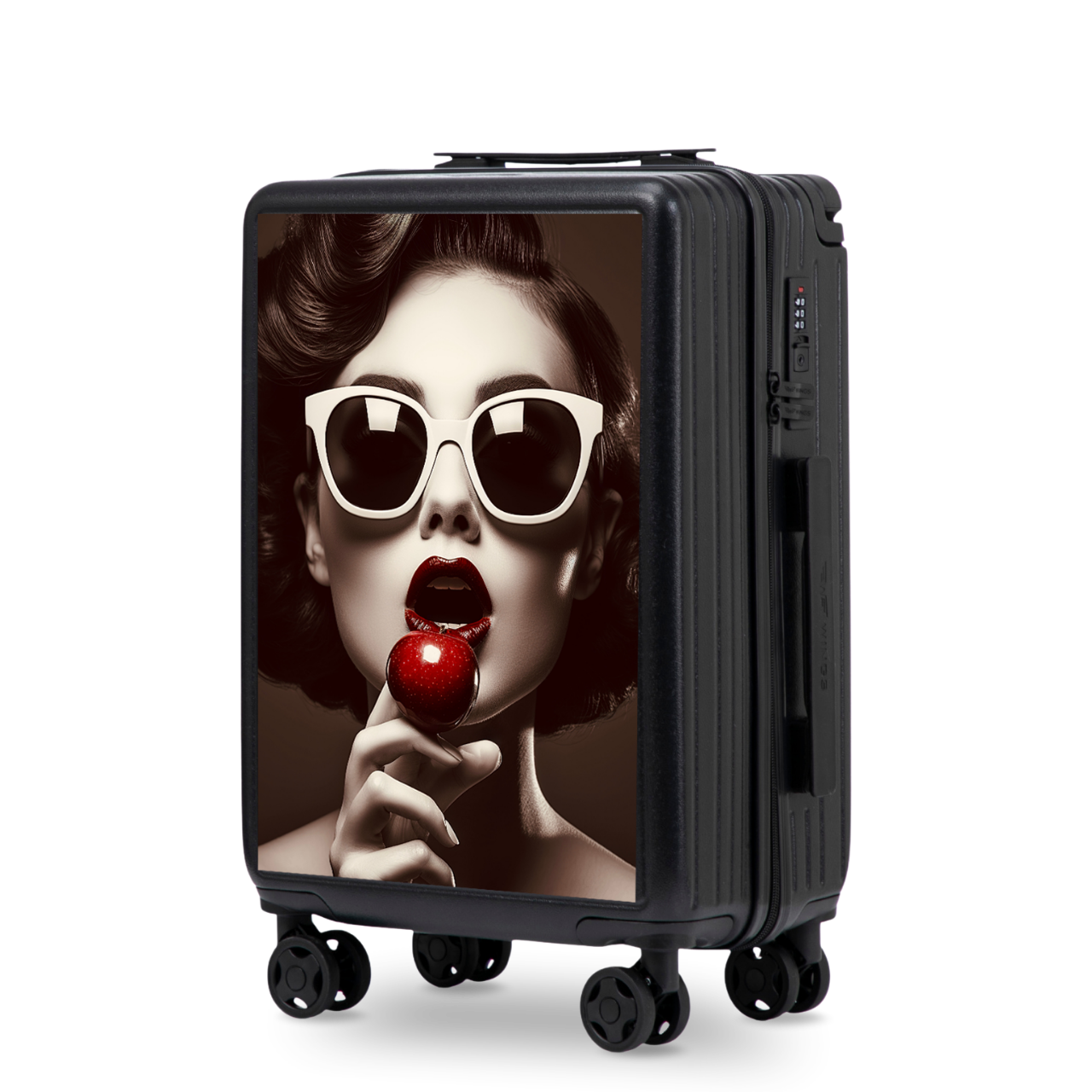 Walizka kabinowa Wings ABS+ 20" Customized BLACK CHERRY