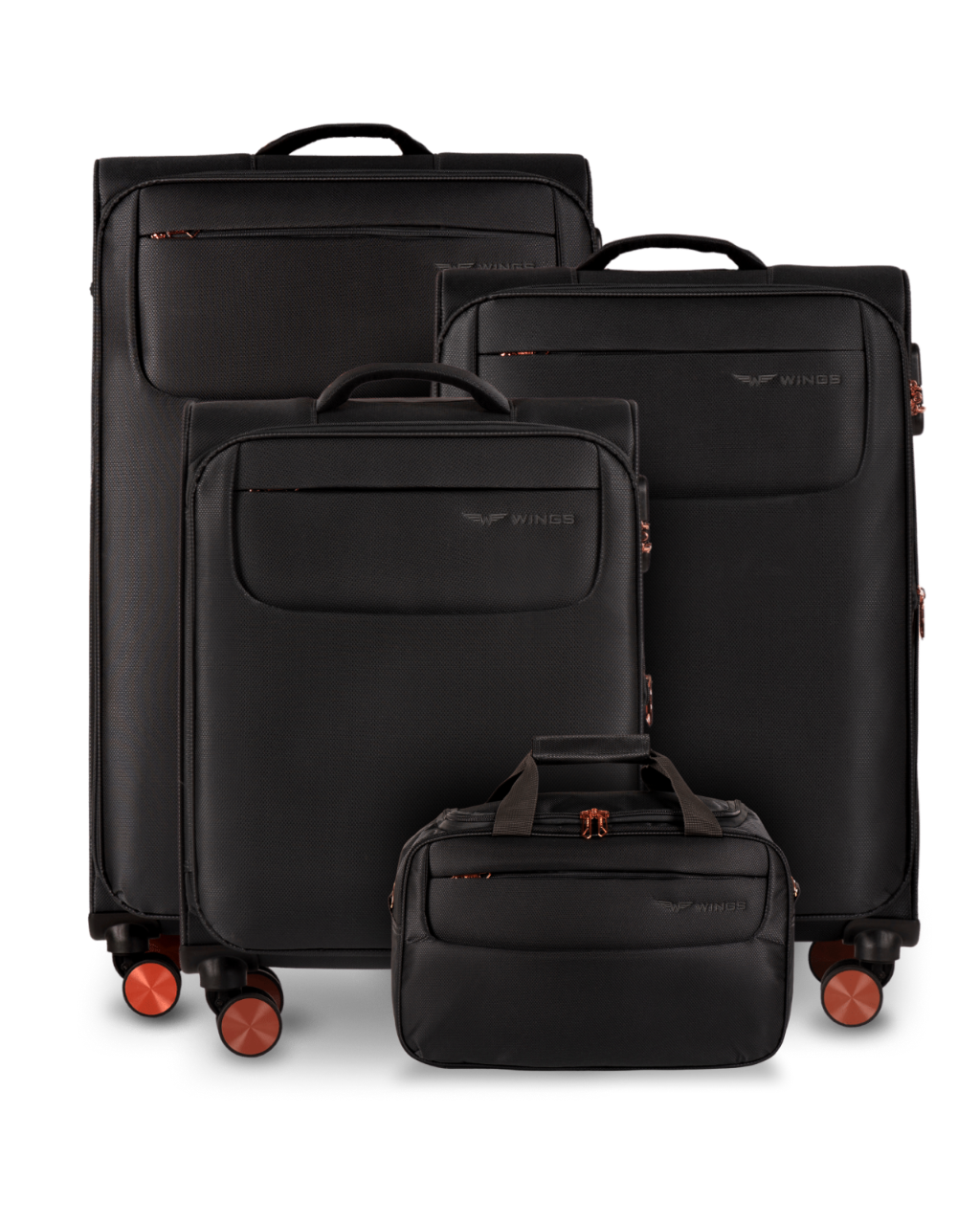Zestaw 3 walizek TERN + torba podręczna Wings BLACK