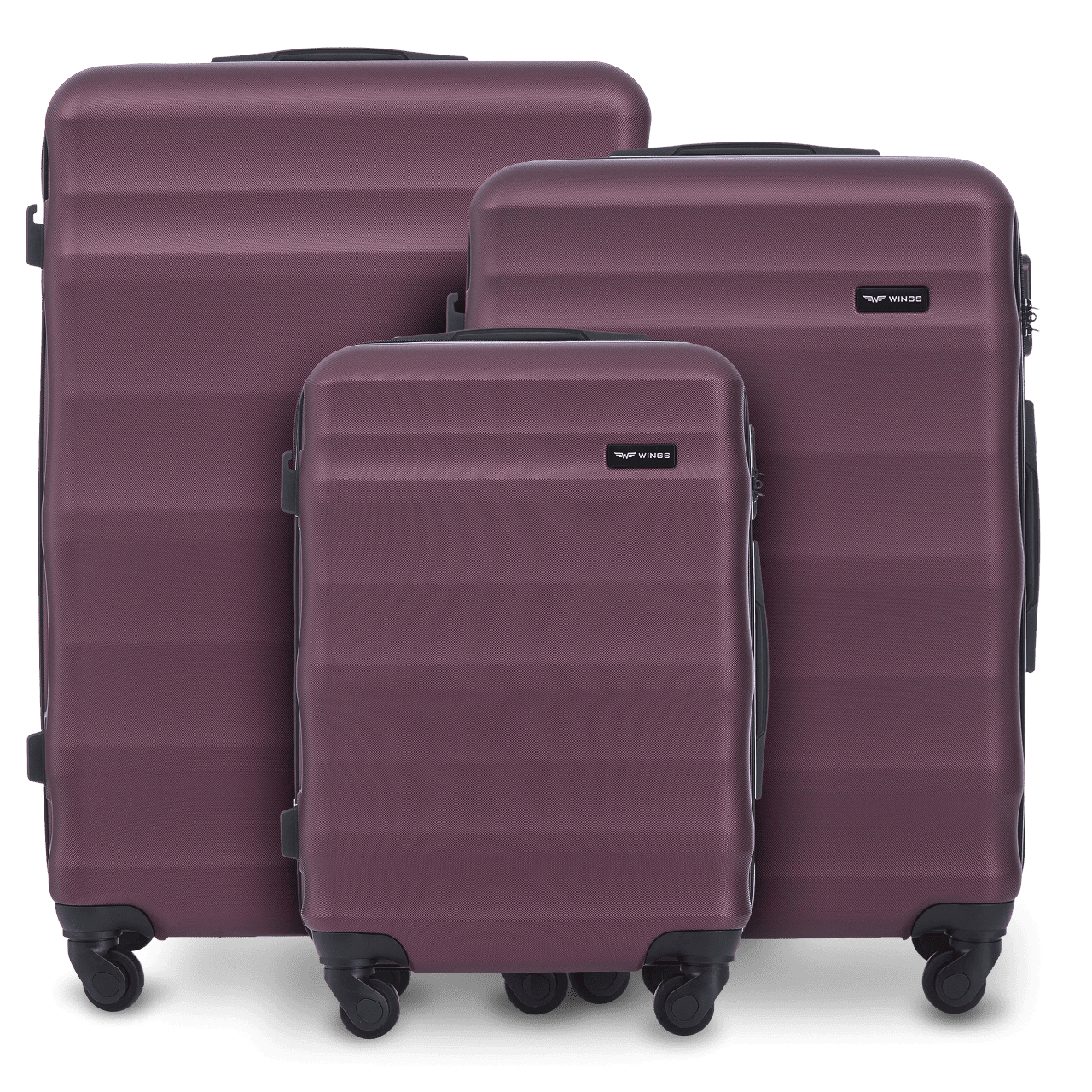 Komplet 3 WALIZEK Wings ABS+ VULTURE Burgundy VULTURE COLLECTION