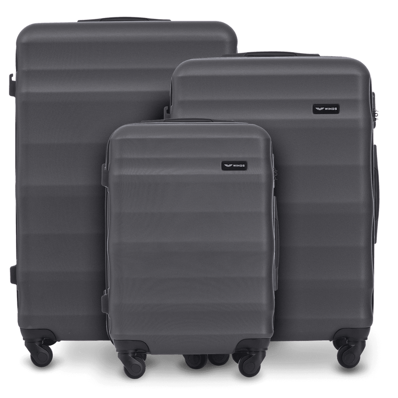 Komplet 3 WALIZEK Wings ABS+ VULTURE Dark Grey