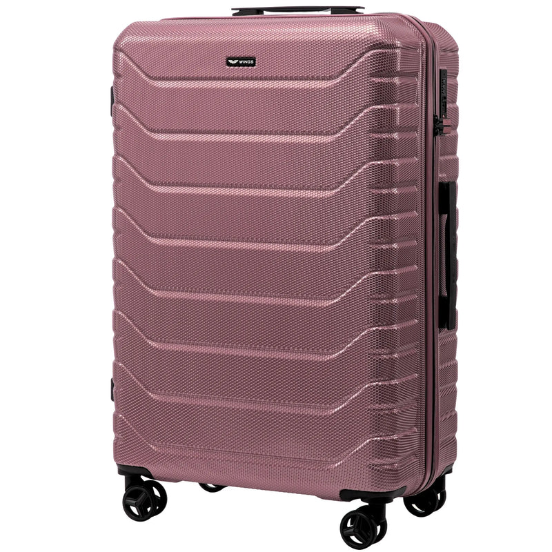 Zestaw 4 walizek Wings CRAKE S/M/L + Kuferek ROSE GOLD