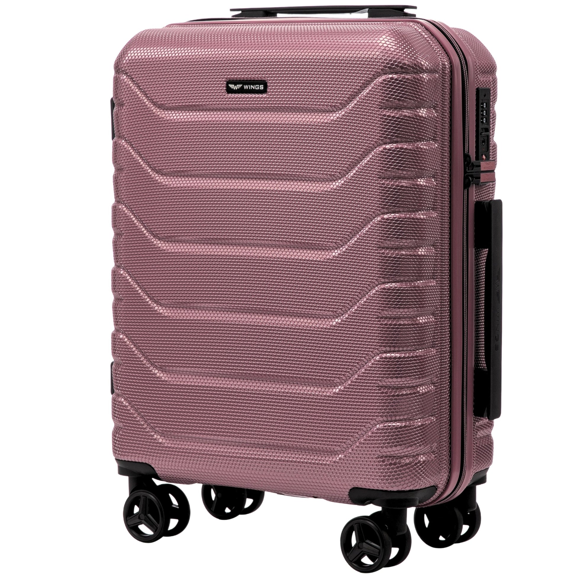 Zestaw 4 walizek Wings CRAKE S/M/L + Kuferek ROSE GOLD