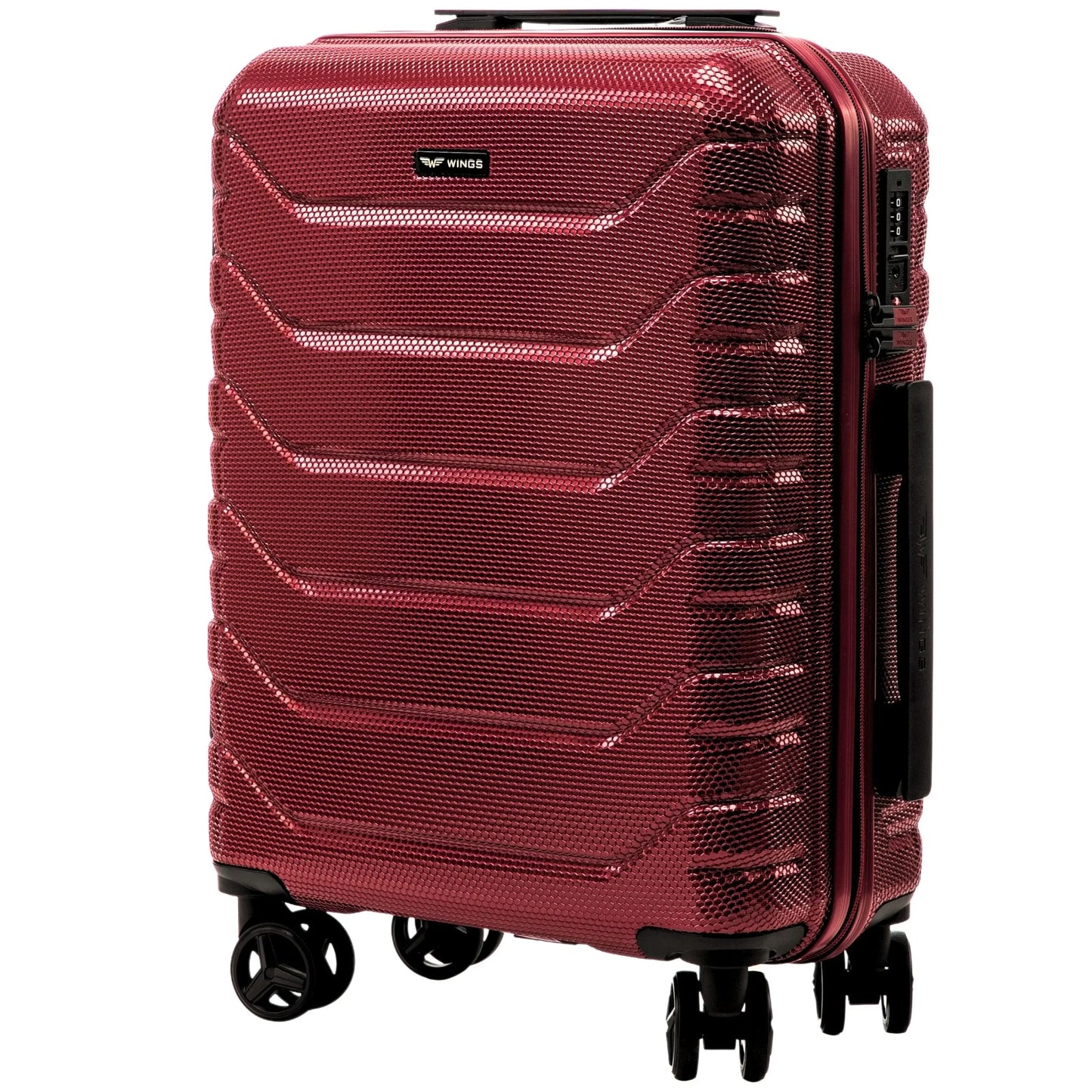 Zestaw 4 walizek Wings CRAKE S/M/L + Kuferek WINE RED CRAKE COLLECTION