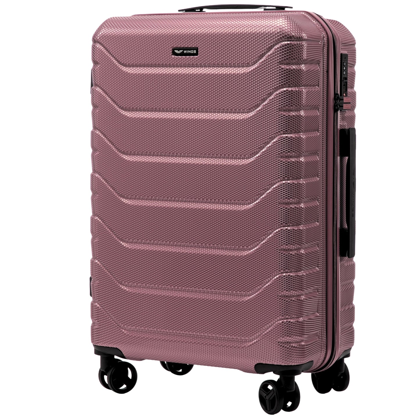 Zestaw 4 walizek Wings CRAKE S/M/L + Kuferek ROSE GOLD