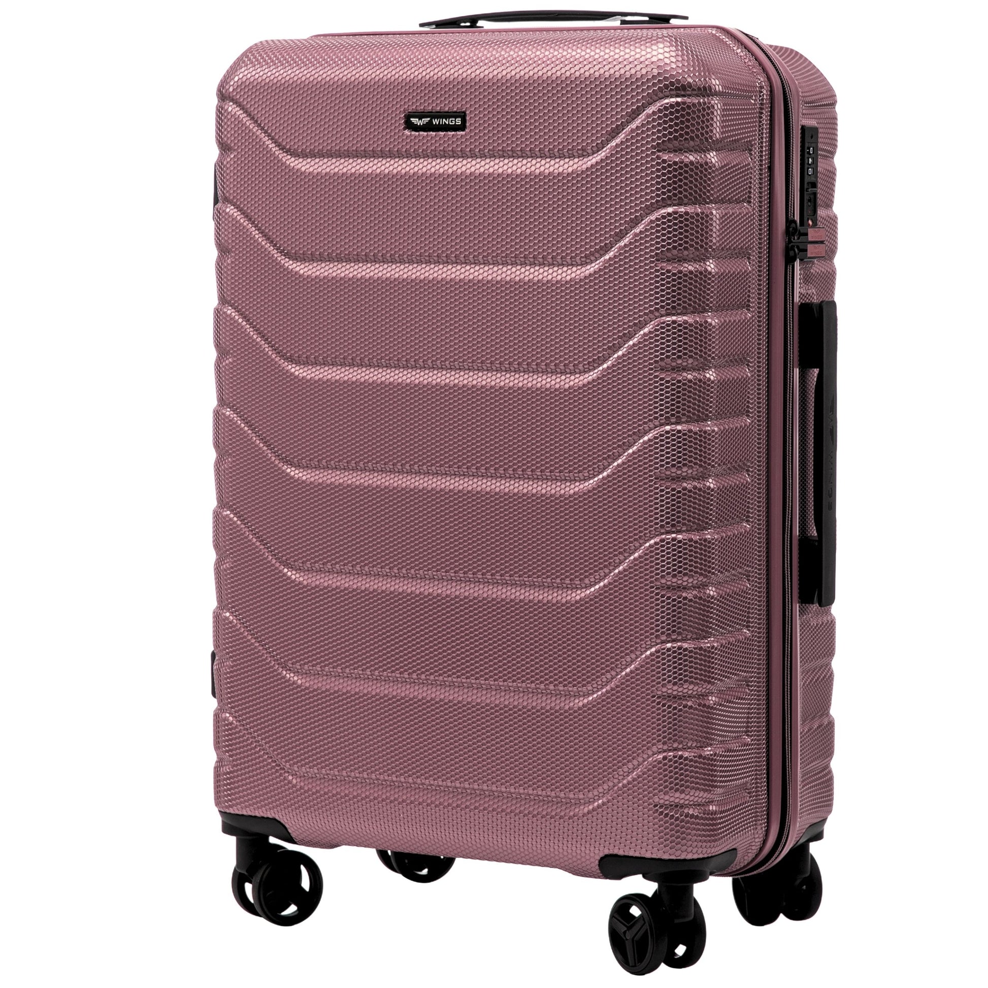 Zestaw 4 walizek Wings CRAKE S/M/L + Kuferek ROSE GOLD