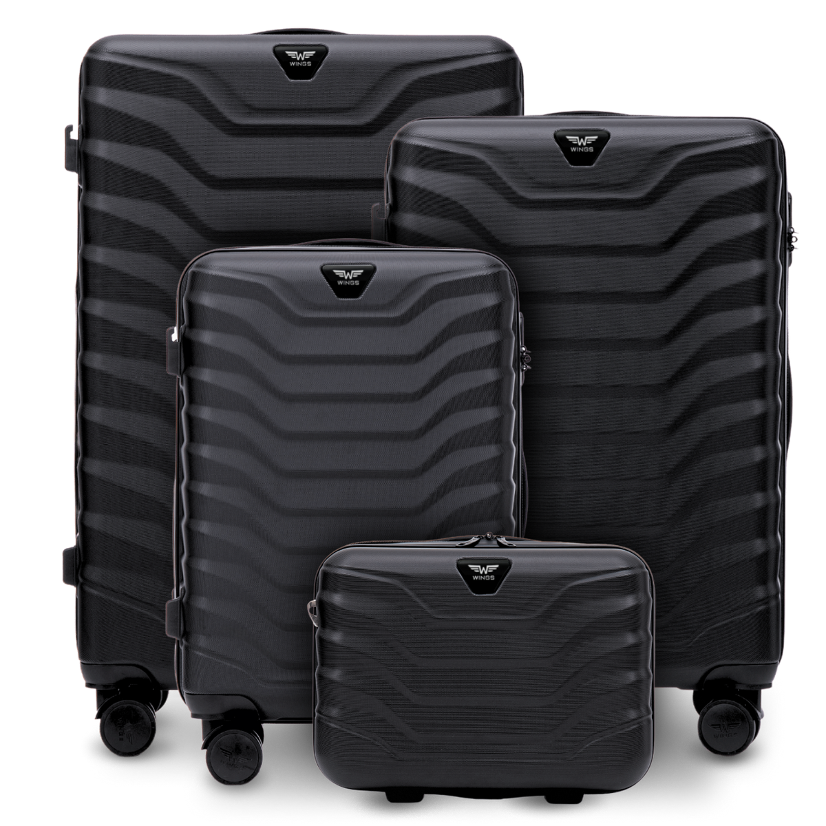 Zestaw 4 walizek Wings PEAFOWL 2.0 BLACK