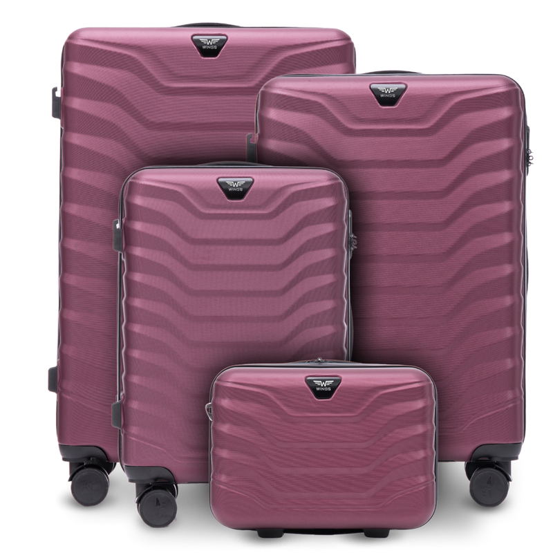 Zestaw 4 walizek Wings PEAFOWL 2.0 BURGUNDY