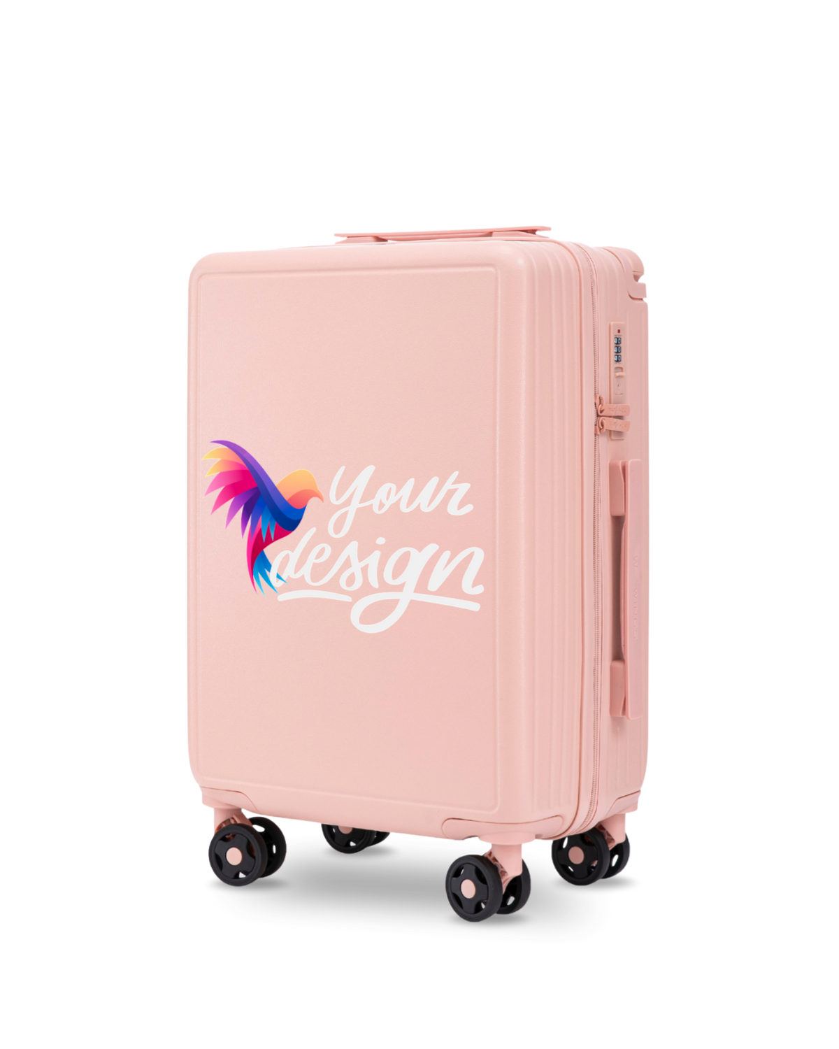 Walizka kabinowa Wings PERSONALIZED ABS+ 20" SOFT PINK