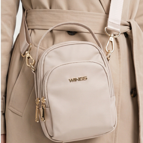 Mały plecak crossbody ROSELLA BEIGE