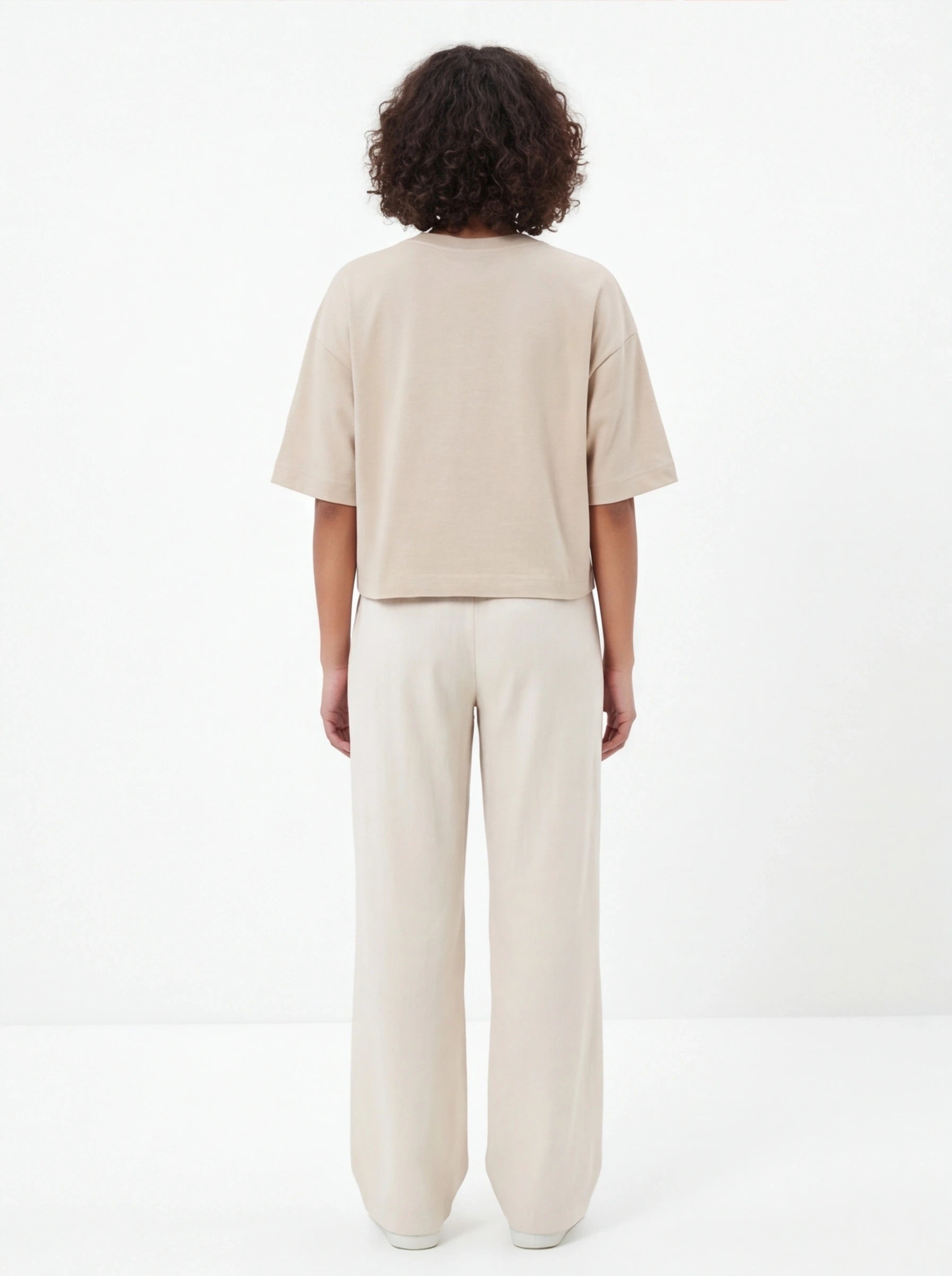 Koszulka damska oversize BEIGE