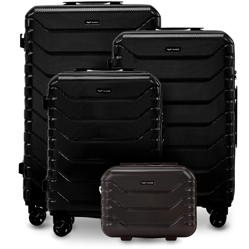 Zestaw 4 walizek Wings CRAKE S/M/L + Kuferek BLACK