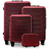 Zestaw 4 walizek Wings CRAKE S/M/L + Kuferek WINE RED