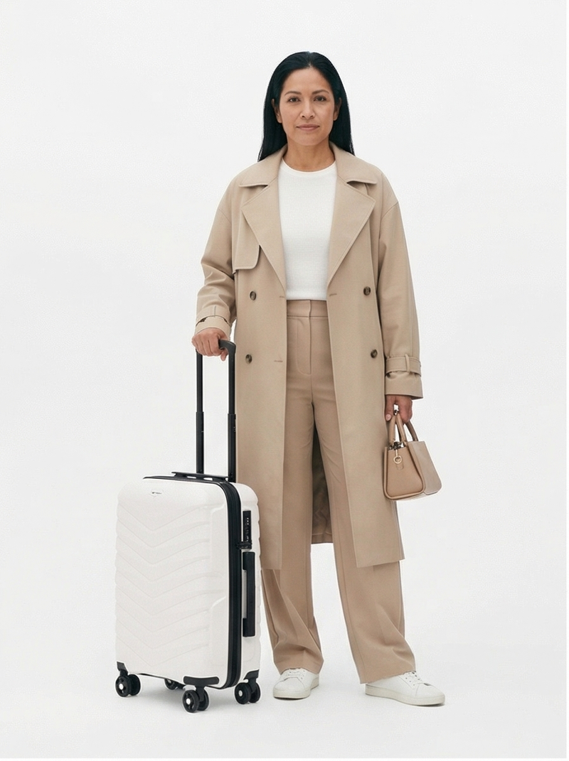 Walizka kabinowa Wings PHOENIX polipropylen 20" WHITE