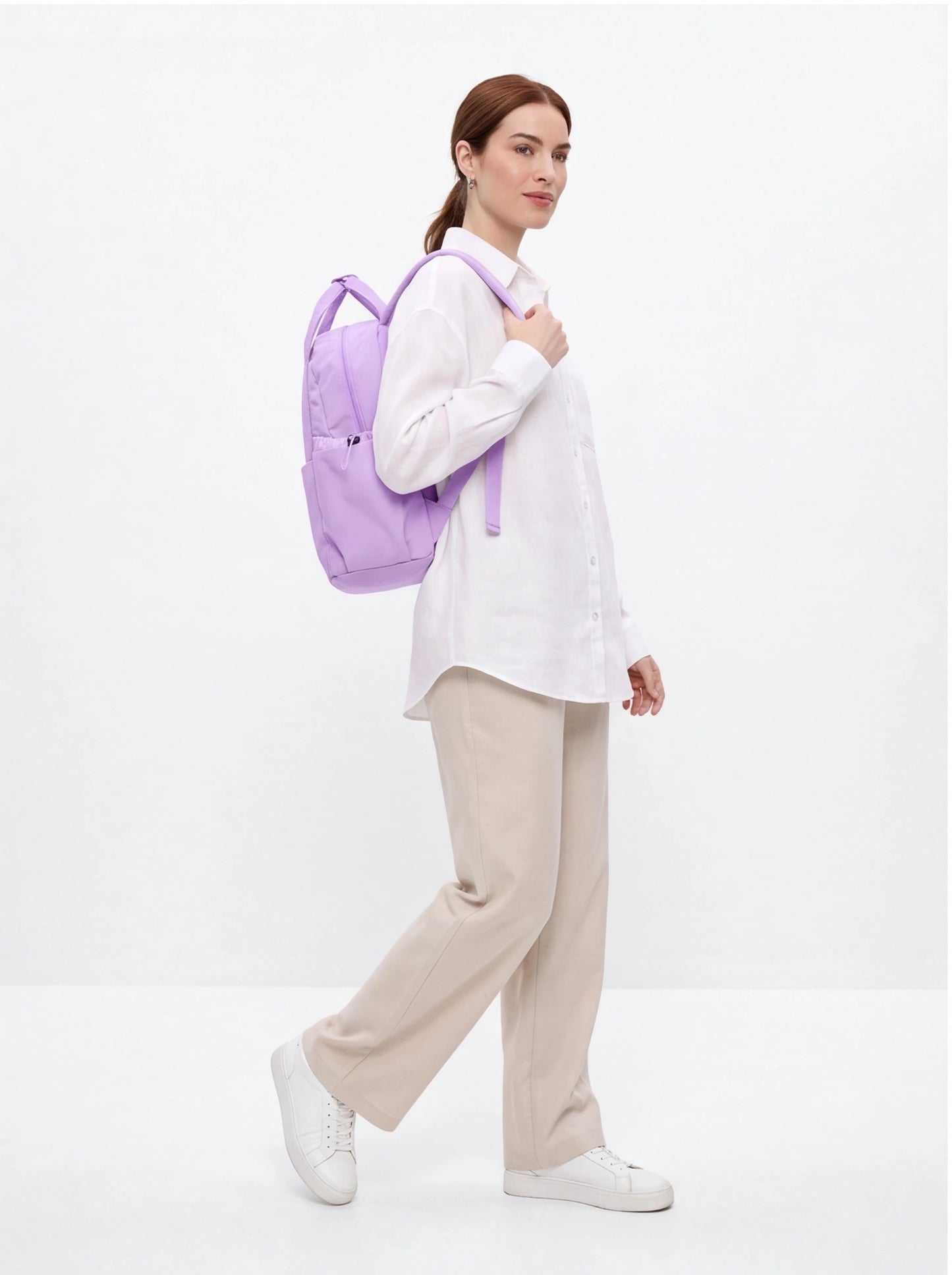 Plecak mały WINGS SOLENNE 12L miejski z kieszenią na laptopa 14 cali PURPLE
