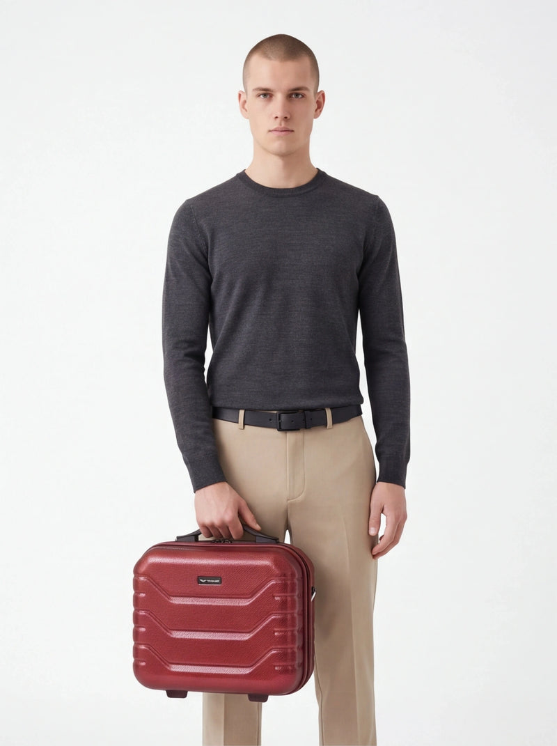 Kuferek podróżny Wings CRAKE kosmetyczka 14" WINE RED