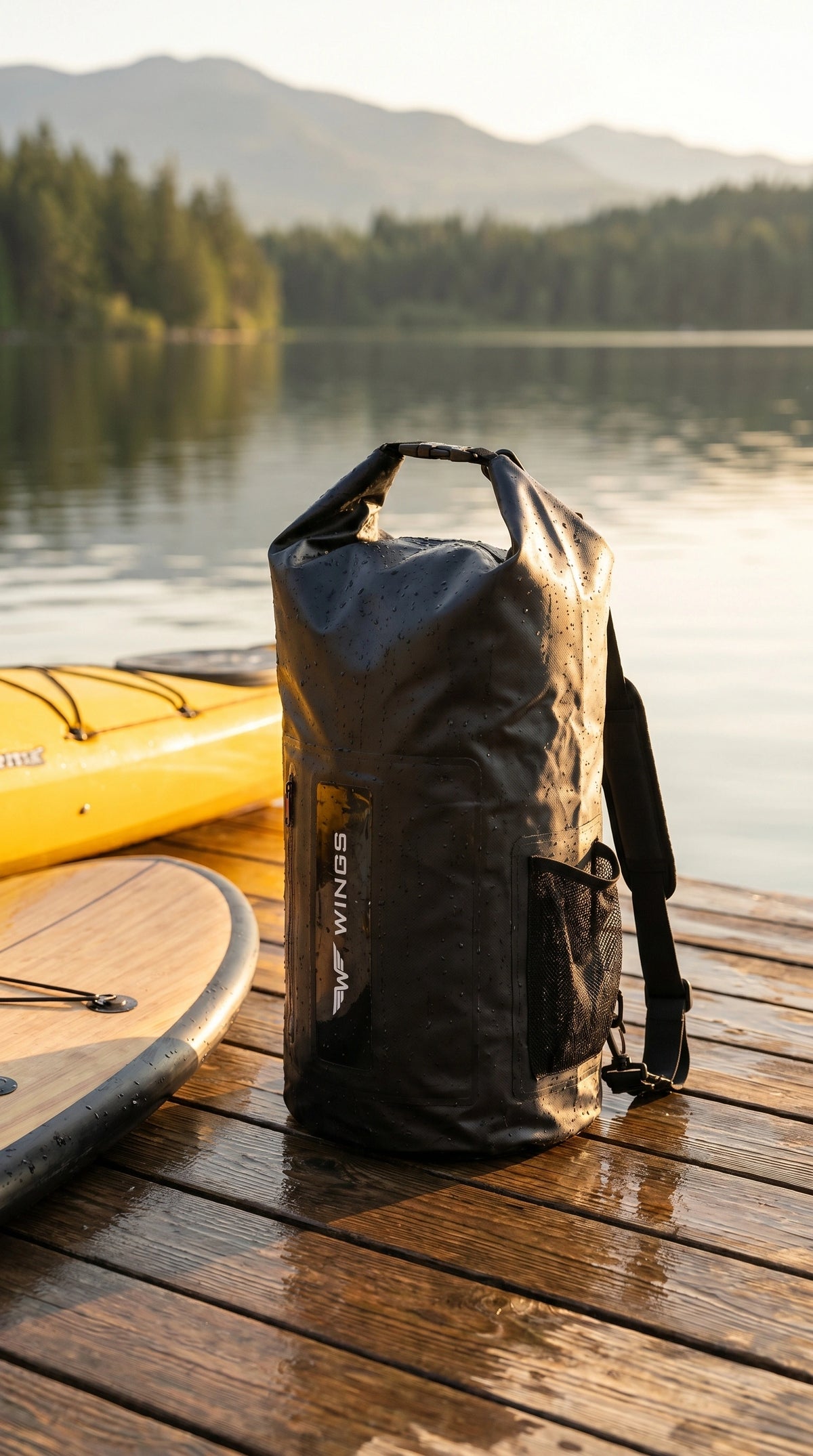 Dry Bag 22L z funkcją plecaka BLACK