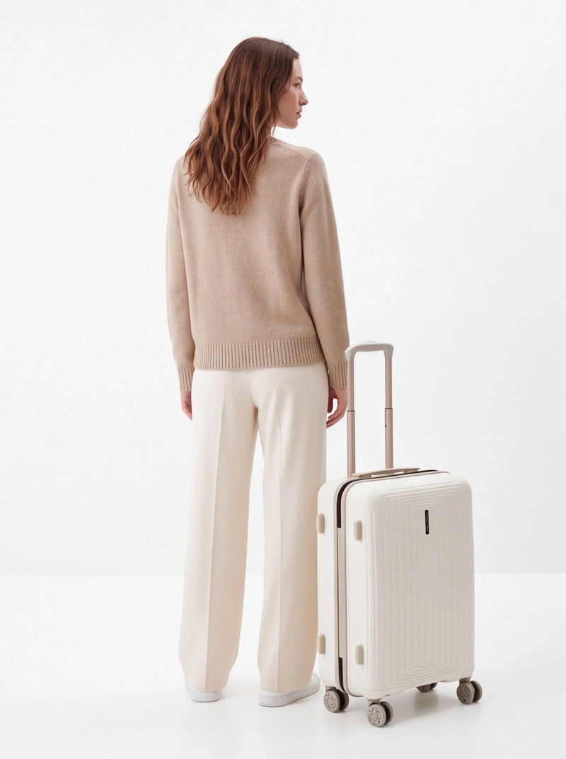 Walizka KABINOWA WINGS PUFFIN 20" OFF WHITE + BEIGE
