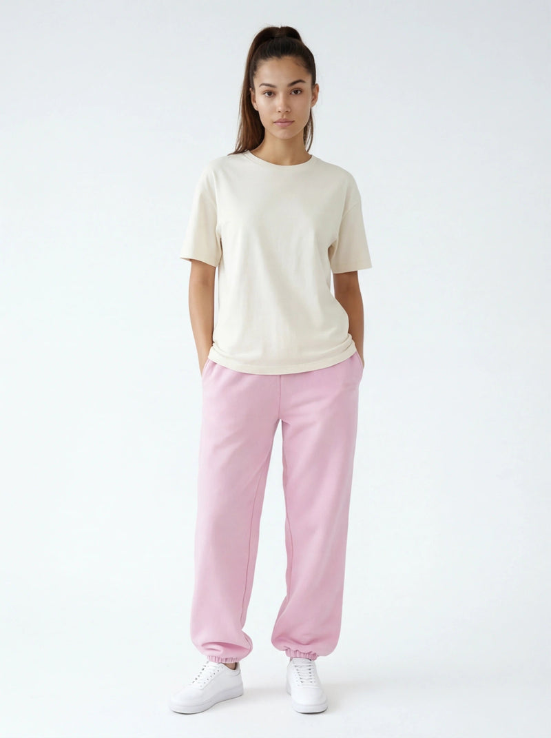 Damskie spodnie dresowe oversize UNLEASH WINGS PINK