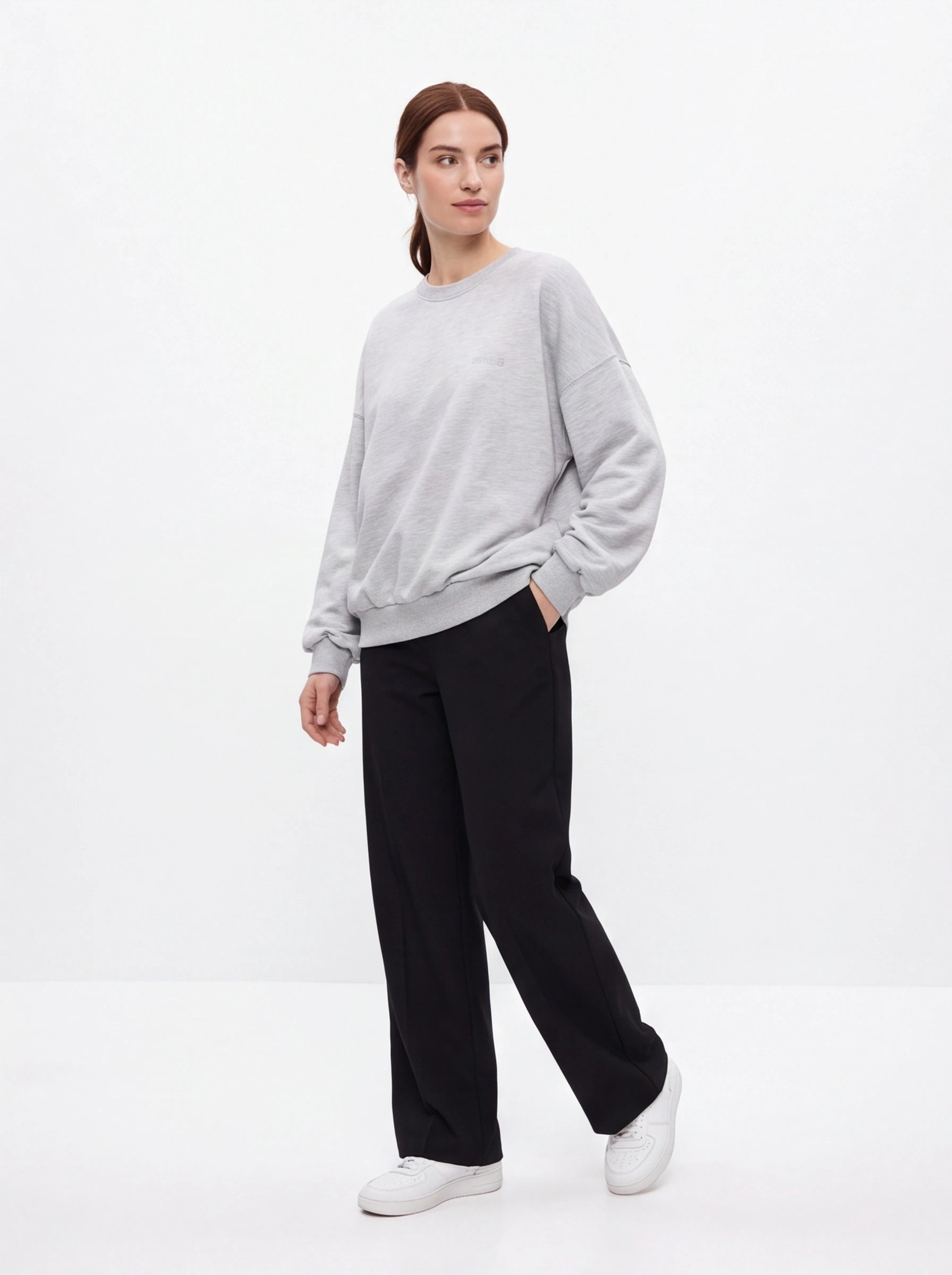 Damska bluza CREWNECK oversize UNLEASH WINGS GREY