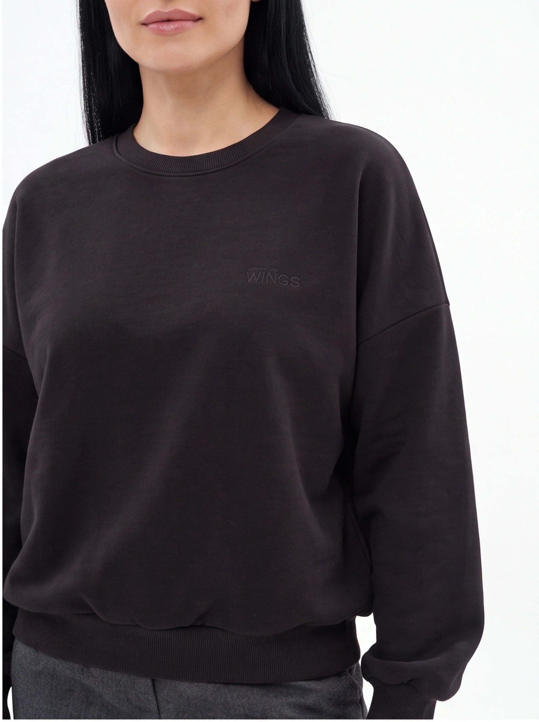 Damska bluza CREWNECK oversize UNLEASH WINGS BLACK