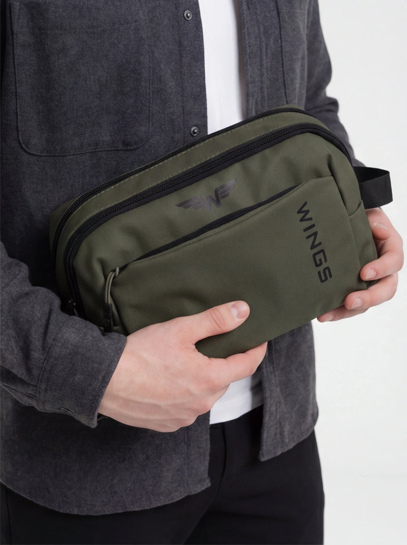 WINGS Kosmetyczka podróżna ROOK dark green