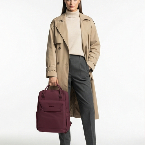 SKYLARK Plecak miejski wielofunkcyjny bordowy