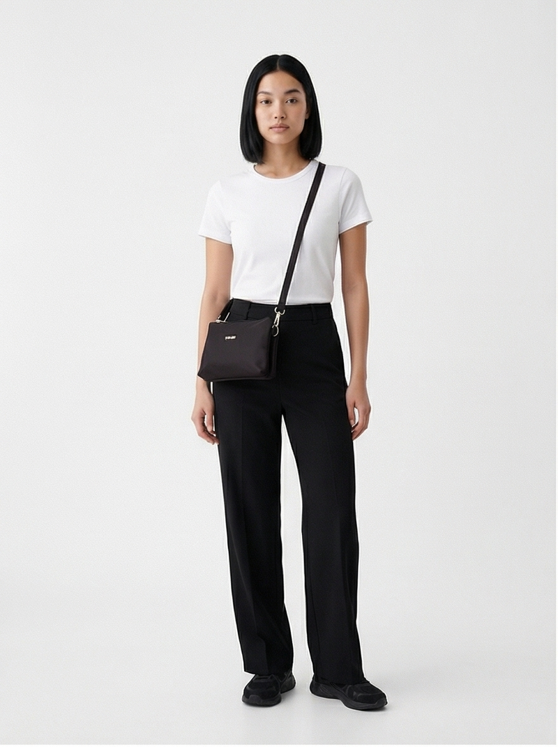 Torebka sportowa ROSELLA z funkcją kosmetyczki BLACK