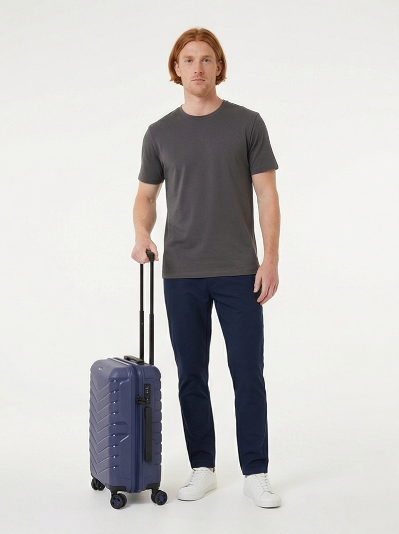 Walizka kabinowa Wings PHOENIX polipropylen 20" NAVY BLUE