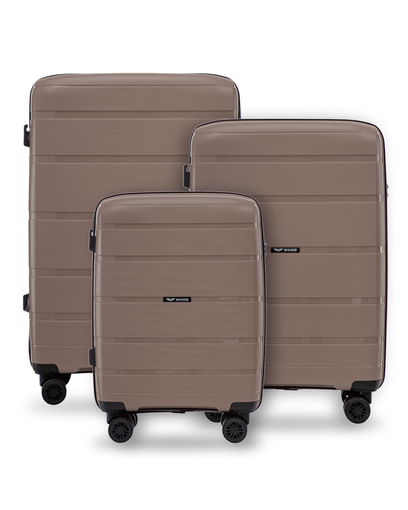 Komplet 3 walizek Wings HAWFINCH 3.0 polipropylen COFFEE