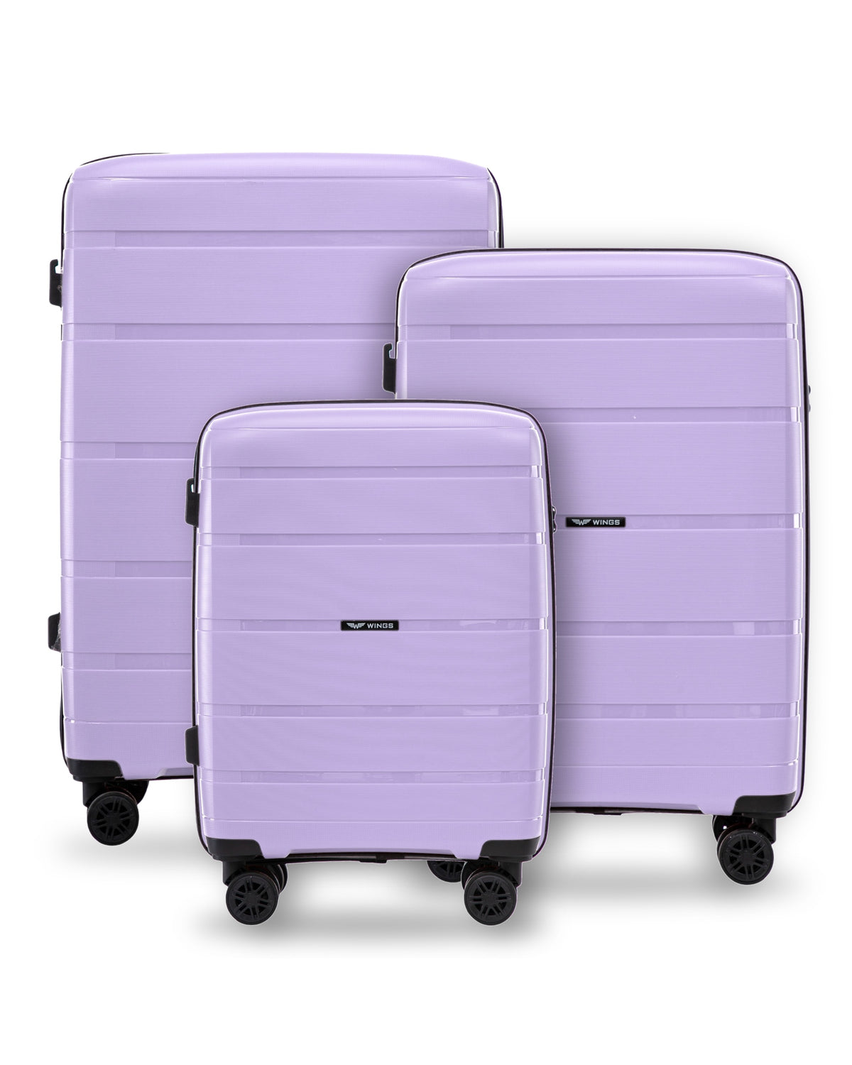 Komplet 3 walizek Wings HAWFINCH 3.0 polipropylen WHITE PURPLE