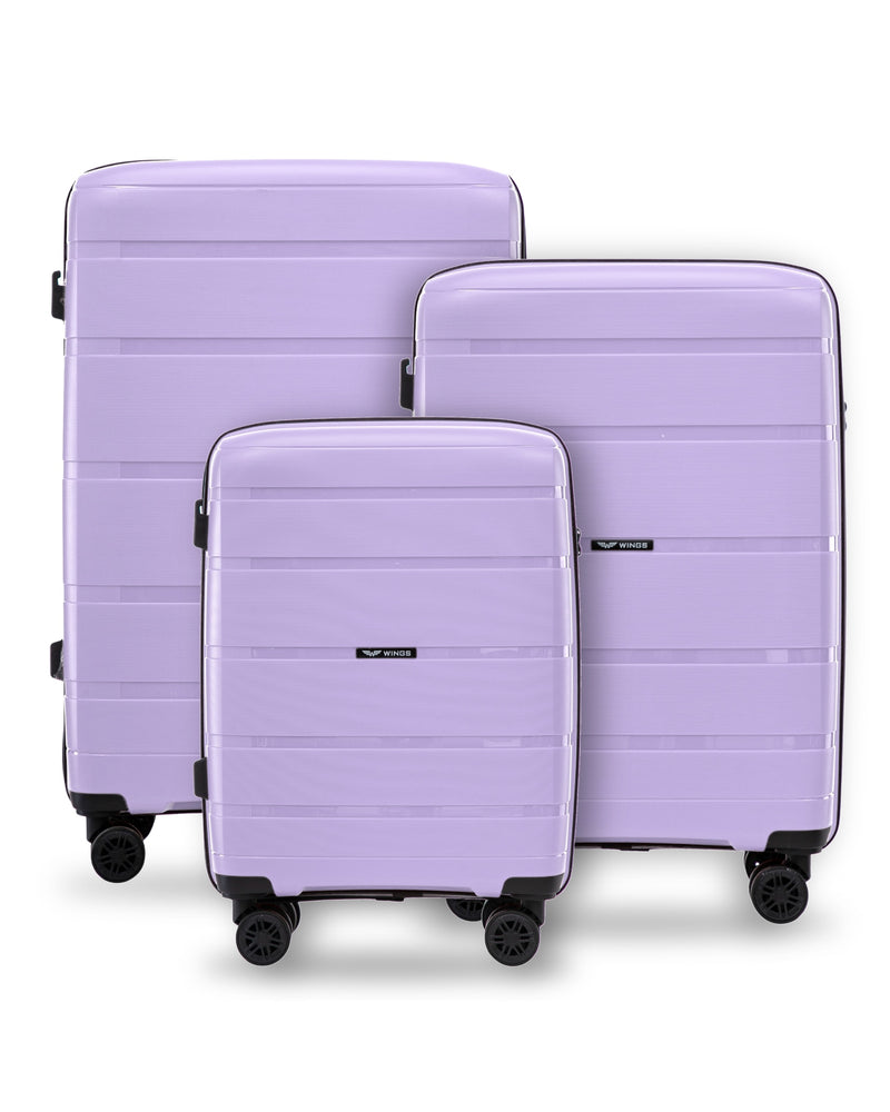 Komplet 3 walizek Wings HAWFINCH 3.0 polipropylen WHITE PURPLE
