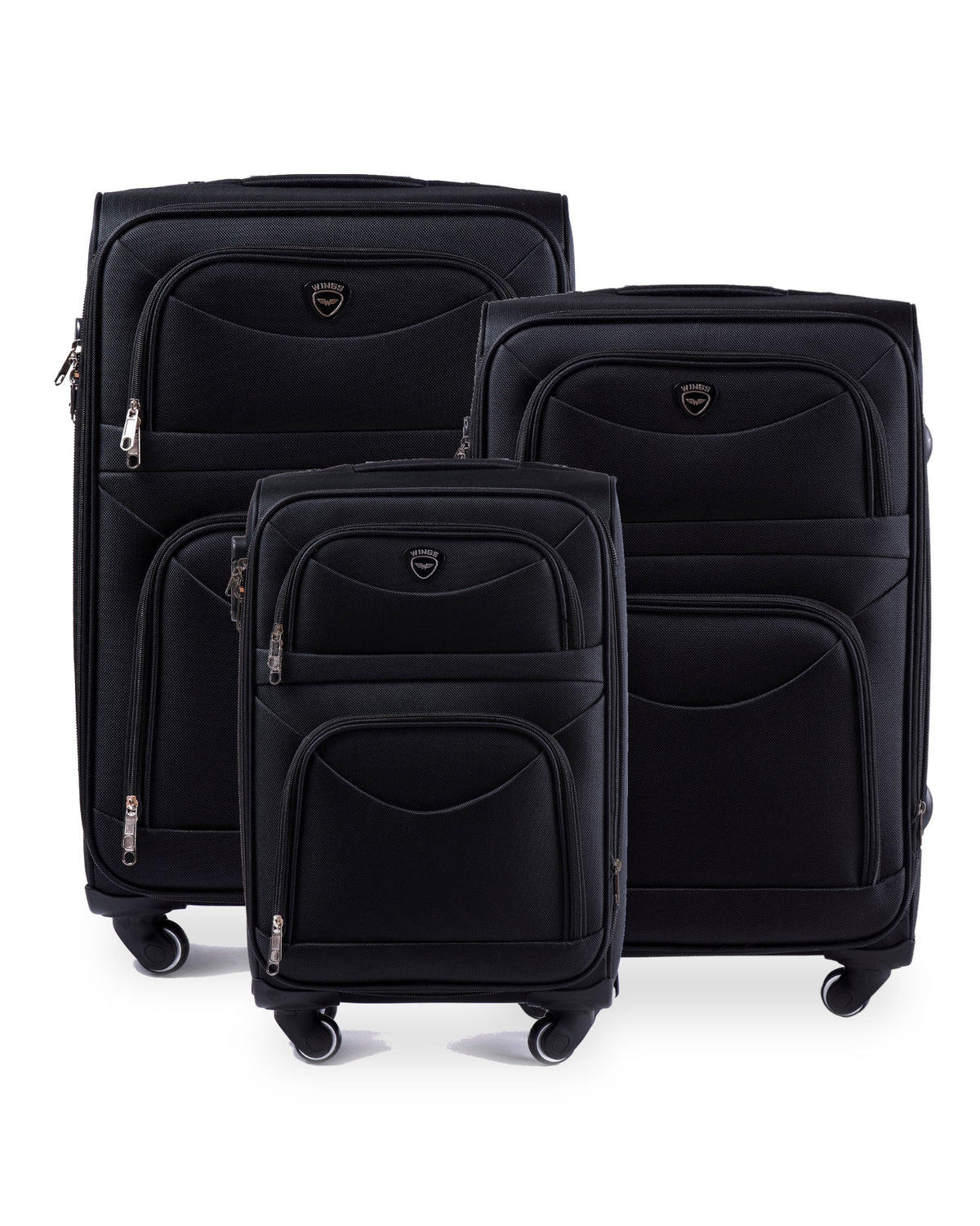 Zestaw 3 walizek Wings LARK BLACK