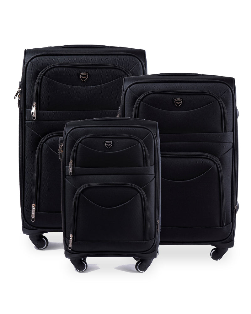 Zestaw 3 walizek Wings LARK BLACK