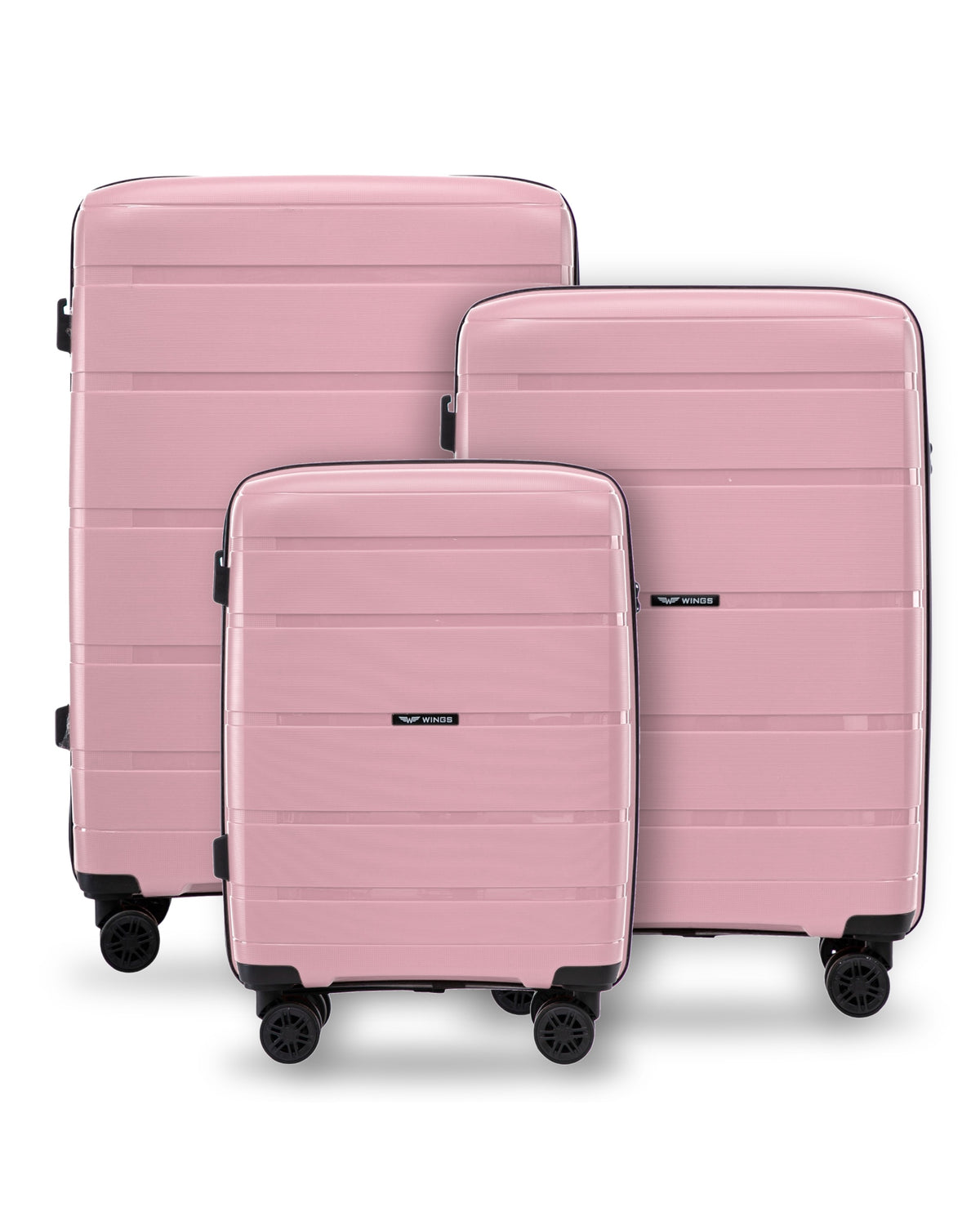 Komplet 3 walizek Wings HAWFINCH 3.0 polipropylen WHITE PINK