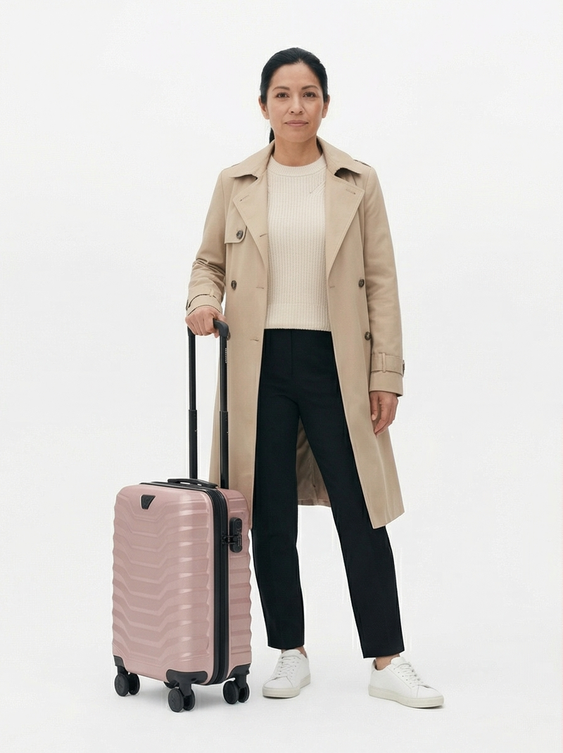 Walizka kabinowa mała Wings PEAFOWL 18" ROSE GOLD