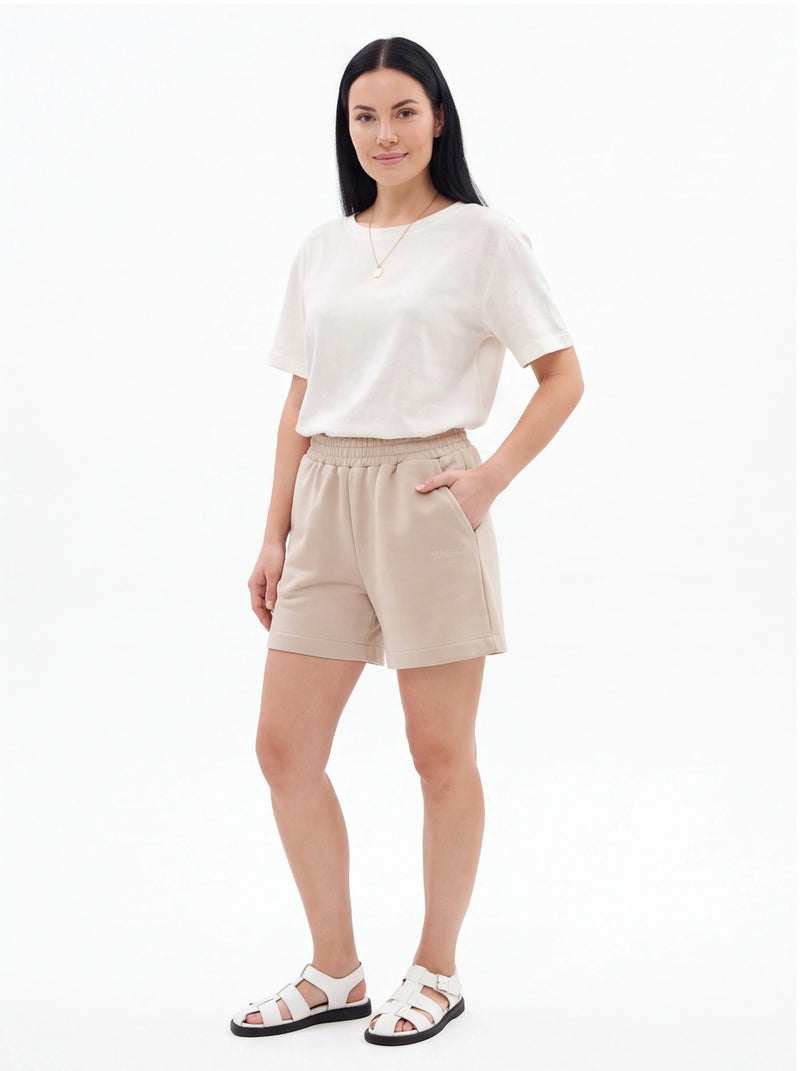 Damskie szorty dresowe UNLEASH WINGS BEIGE
