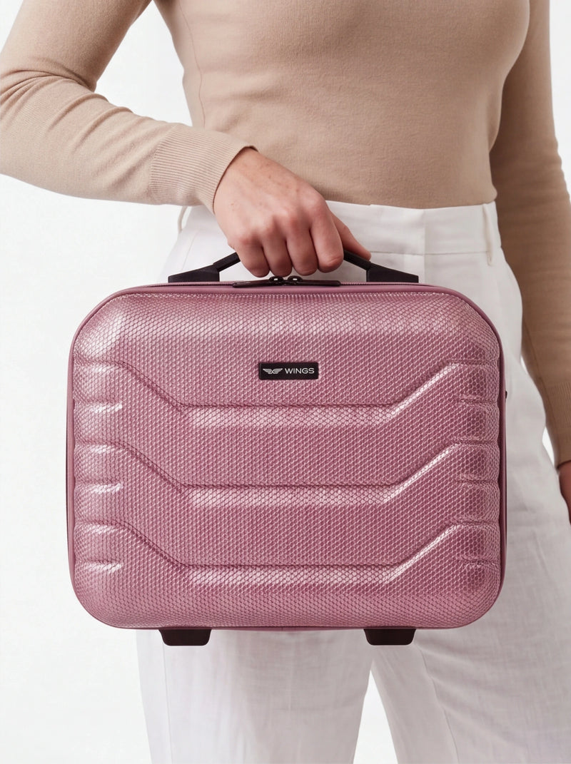 Kuferek podróżny Wings CRAKE kosmetyczka 14" ROSE GOLD