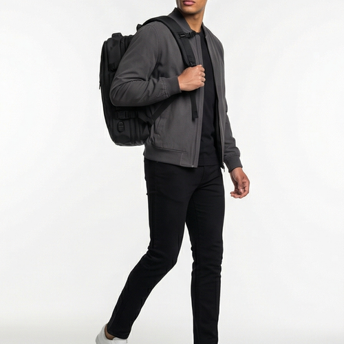 Wielofunkcyjny plecak  z poszerzeniem VIREO 002 - BLACK