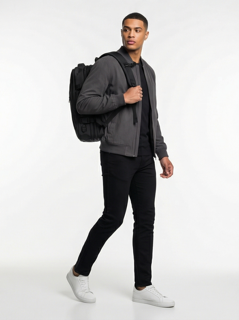 Wielofunkcyjny plecak  z poszerzeniem VIREO 002 - BLACK