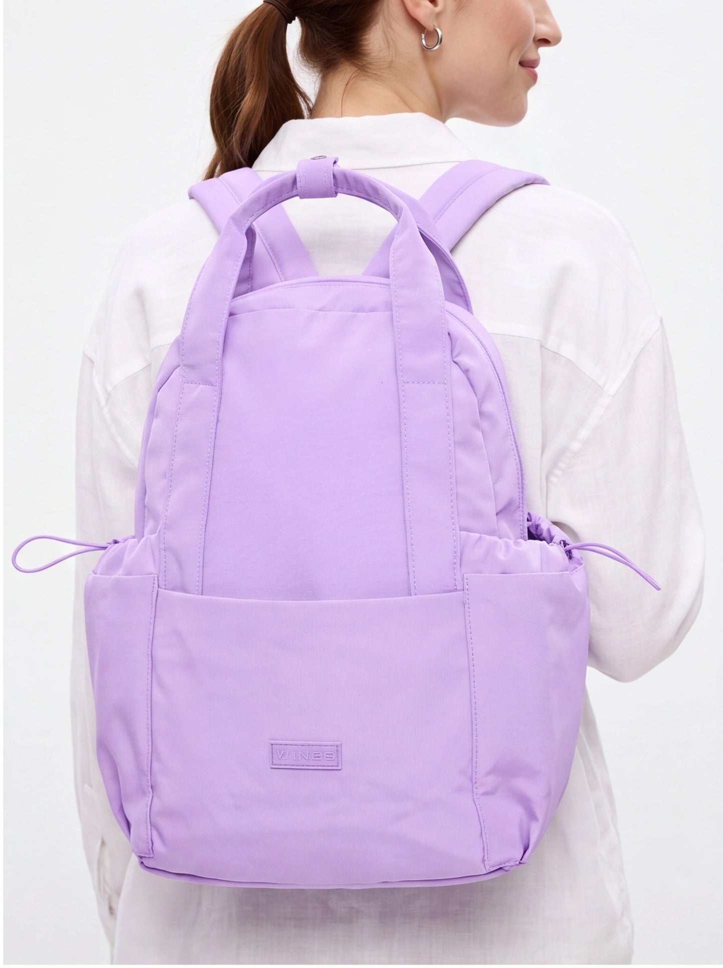 Plecak mały WINGS SOLENNE 12L miejski z kieszenią na laptopa 14 cali PURPLE