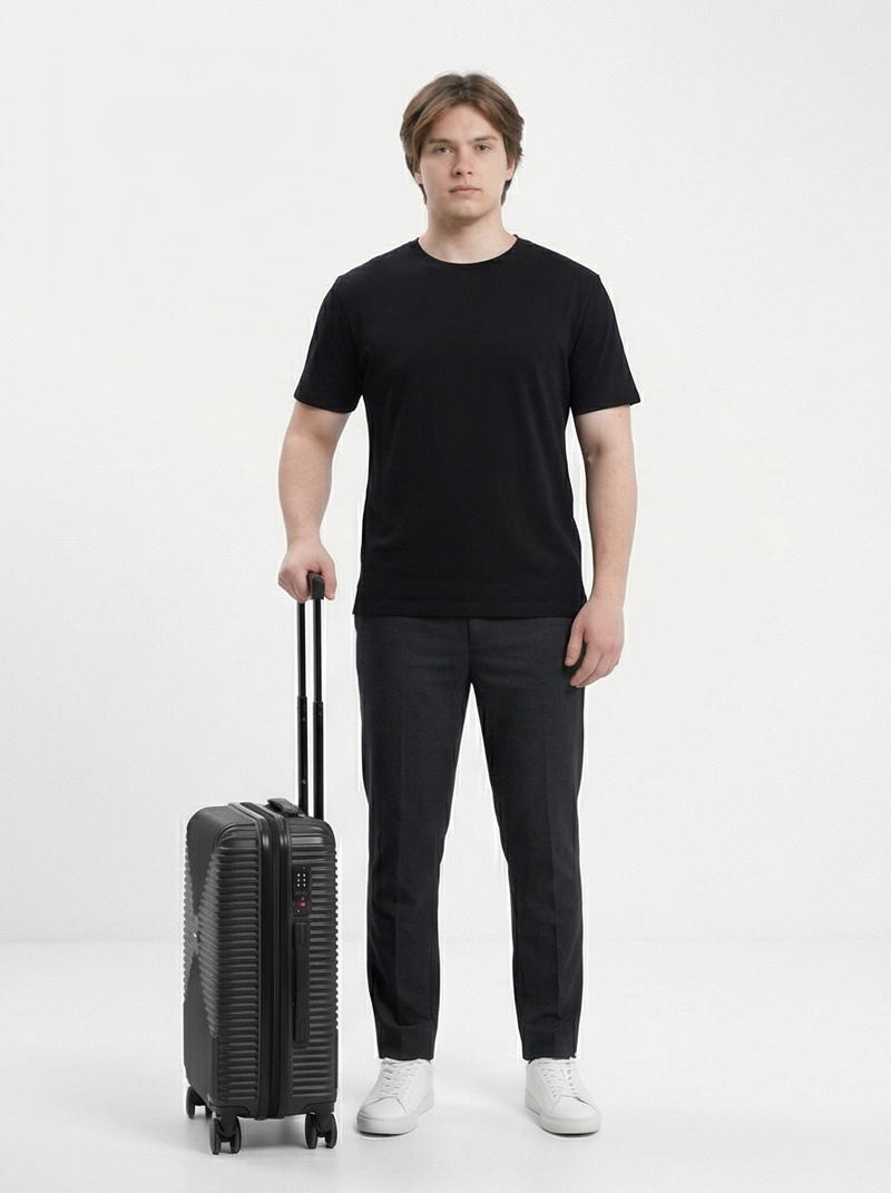 Walizka kabinowa WINGS PC ECO JACKDAW 20" BLACK