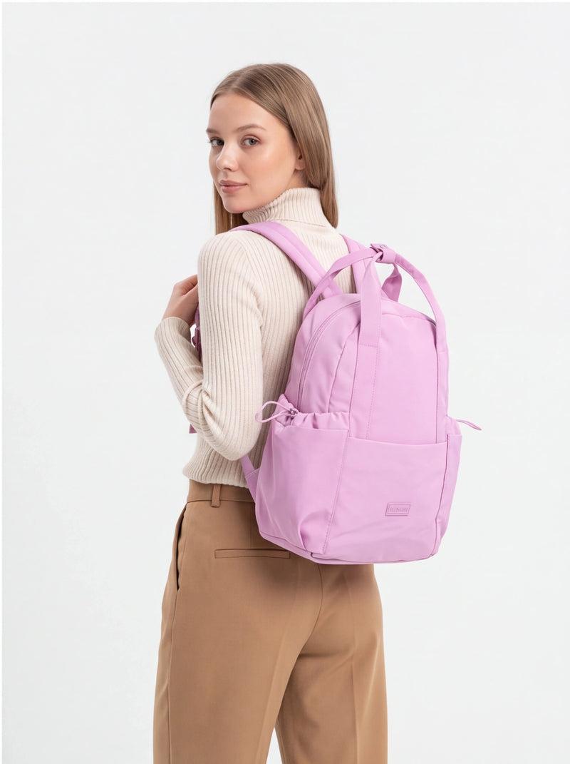 Plecak mały WINGS SOLENNE 12L na laptopa kieszenią frontową PINK