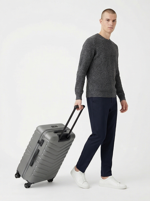 Walizka duża Wings PHOENIX polipropylen 28" DARK GREY