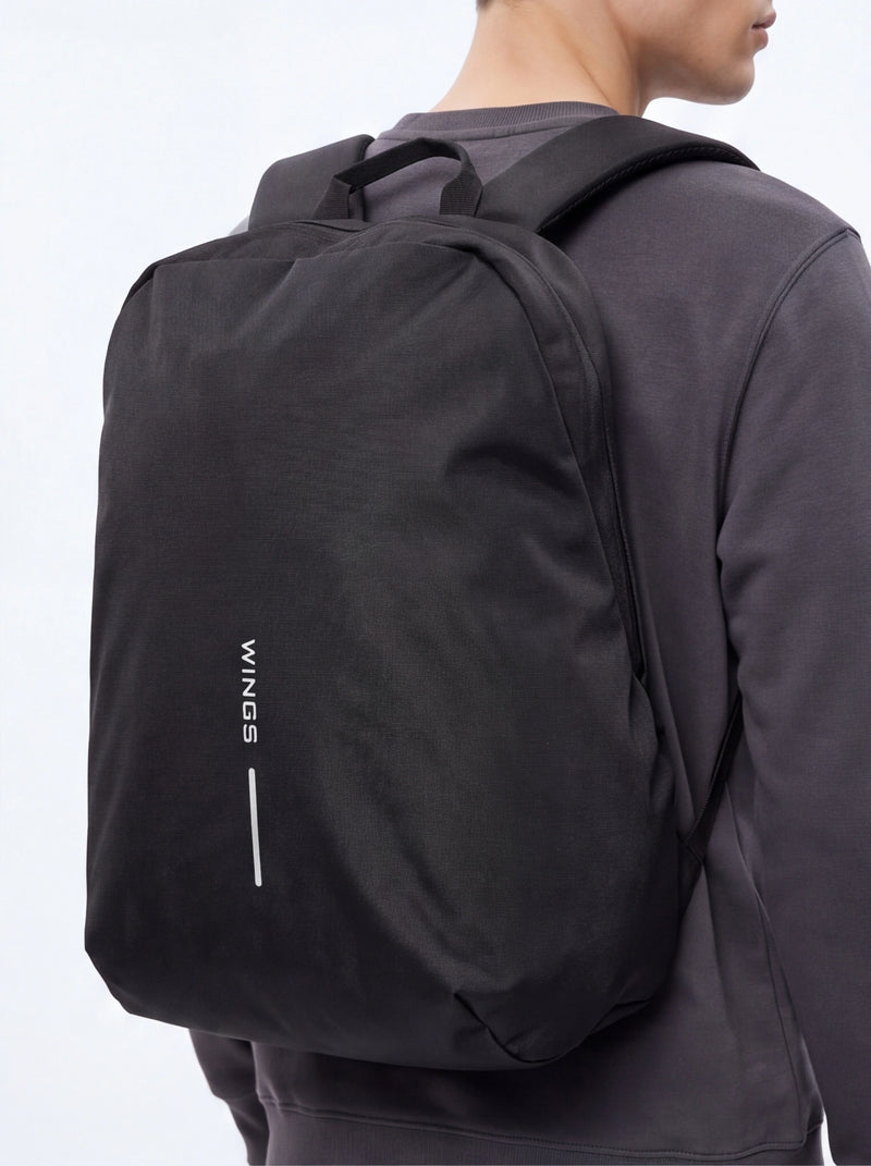 Plecak szkolny WINGS 24L poszerzany na laptop 15,6 cala do szkoły i uczelni BLACK