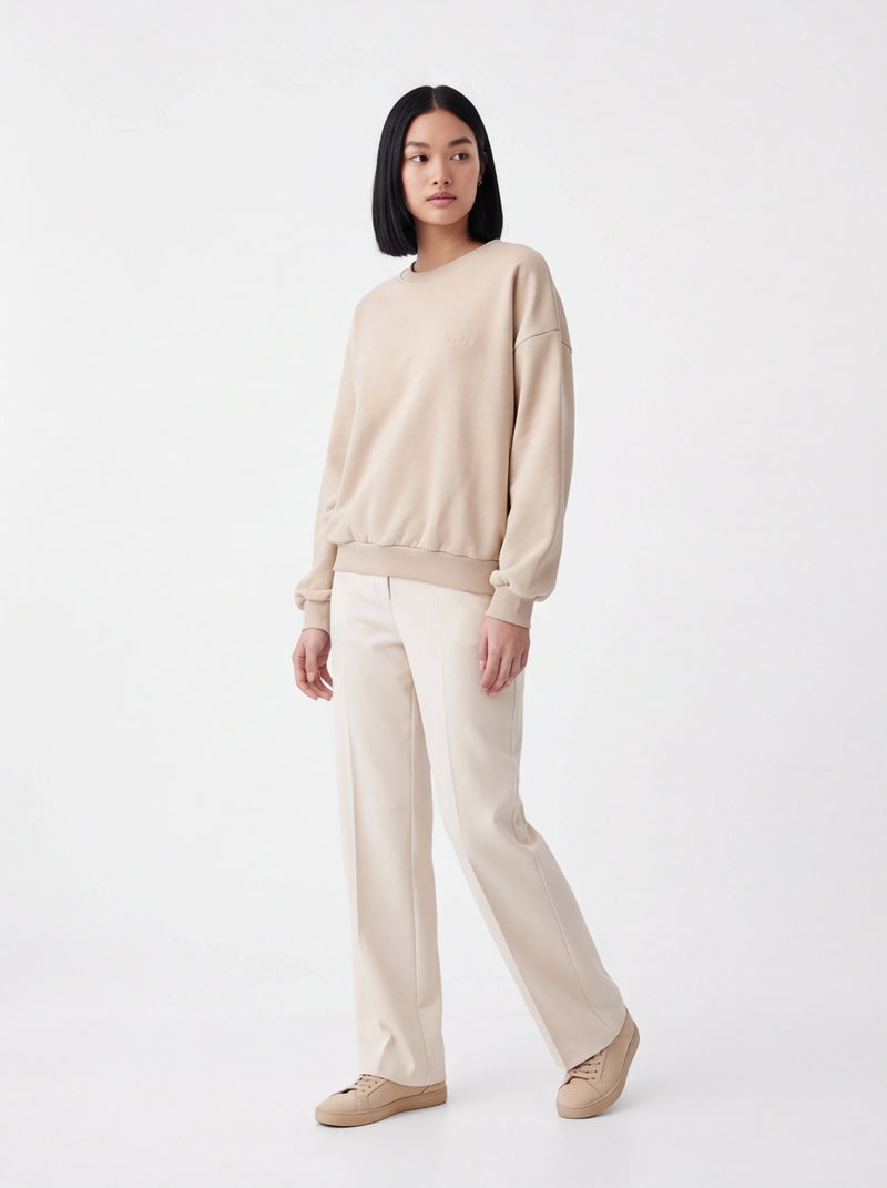 Damska bluza CREWNECK oversize UNLEASH WINGS BEIGE