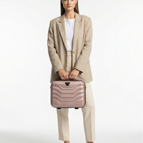 Kuferek podróżny Wings PEAFOWL kosmetyczka 14" ROSE GOLD